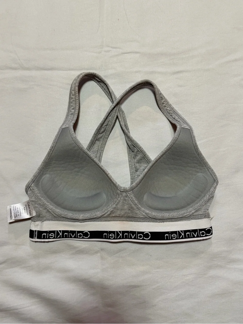 Calvin Klein Modern Cotton Padded Bralette Grey Cotton Modal Extra Small XS - Picture 8 of 8